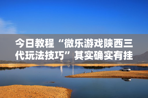 今日教程“微乐游戏陕西三代玩法技巧”其实确实有挂