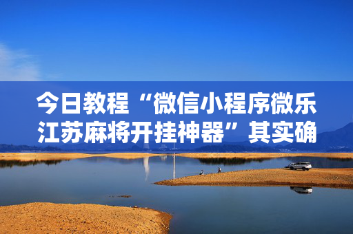 今日教程“微信小程序微乐江苏麻将开挂神器”其实确实有挂