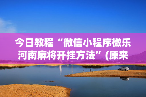 今日教程“微信小程序微乐河南麻将开挂方法”(原来真的有挂)-知乎