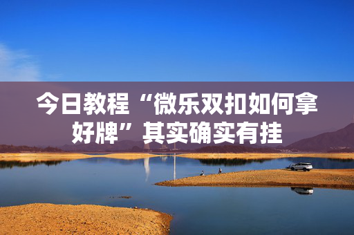 今日教程“微乐双扣如何拿好牌”其实确实有挂