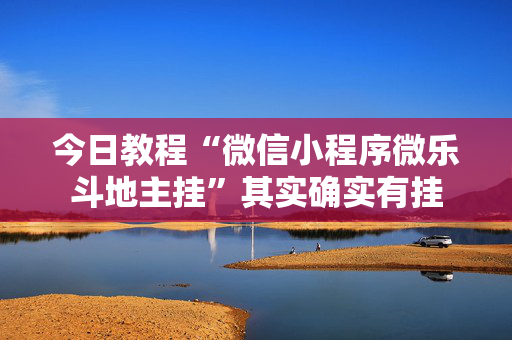 今日教程“微信小程序微乐斗地主挂”其实确实有挂