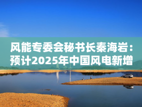 风能专委会秘书长秦海岩：预计2025年中国风电新增装机10500-11500万千瓦