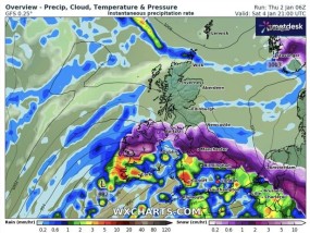 几天后，英国将面临400英里厚的大雪，气象地图将变成紫色