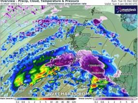 令人震惊的降雪地图显示，到本周末，英国80%的地区都被大雪覆盖，只有一个地区幸免