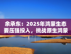 余承东：2025年鸿蒙生态要压强投入，挑战原生鸿蒙用户突破亿级