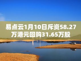 易点云1月10日斥资58.27万港元回购31.65万股