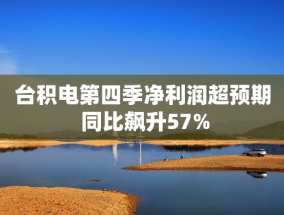 台积电第四季净利润超预期 同比飙升57%