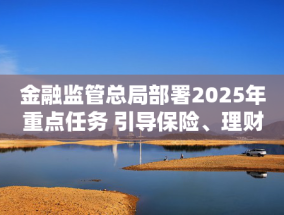 金融监管总局部署2025年重点任务 引导保险、理财资金支持资本市场平稳健康发展