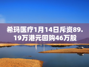 希玛医疗1月14日斥资89.19万港元回购46万股