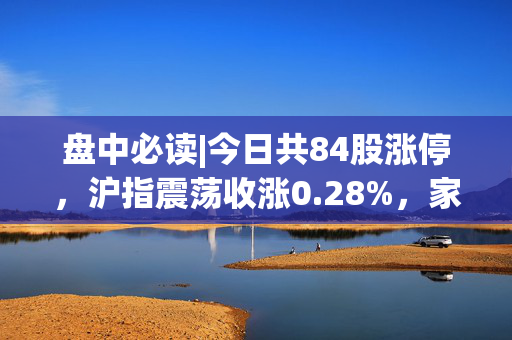 盘中必读|今日共84股涨停，沪指震荡收涨0.28%，家电板块全天强势